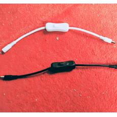 DC中繼開關5.5雙頭黑白色一米長