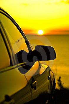 car sunset.bmp